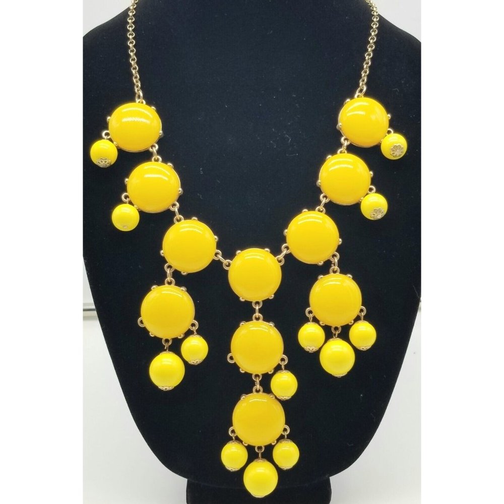 Bumblebee Yellow Acrylic Bubble Statement Necklace - image 2